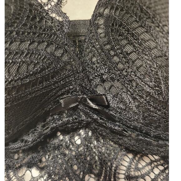 NWT Frederick's of Hollywood Finley Lace Bralette Black Fairy Goth Festival - S - Picture 3 of 6